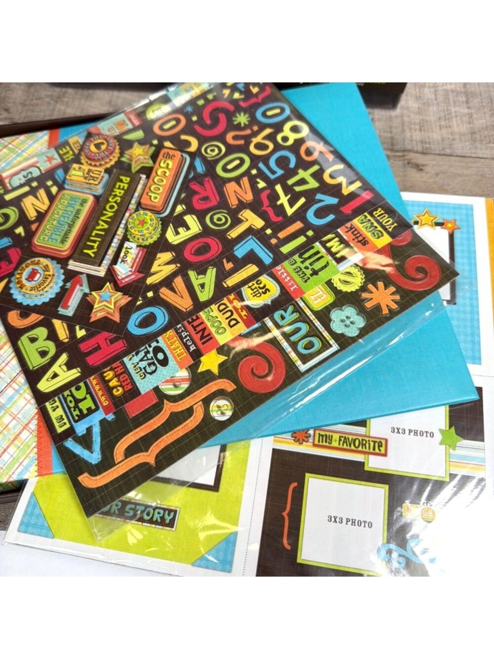 Vintage Set of 2 Made Simple Scrapbook Kit 271 Pieces 8.5x8.5 Album Stickers Lot - Picture 11 of 16